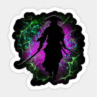 Neon Samurai Sticker